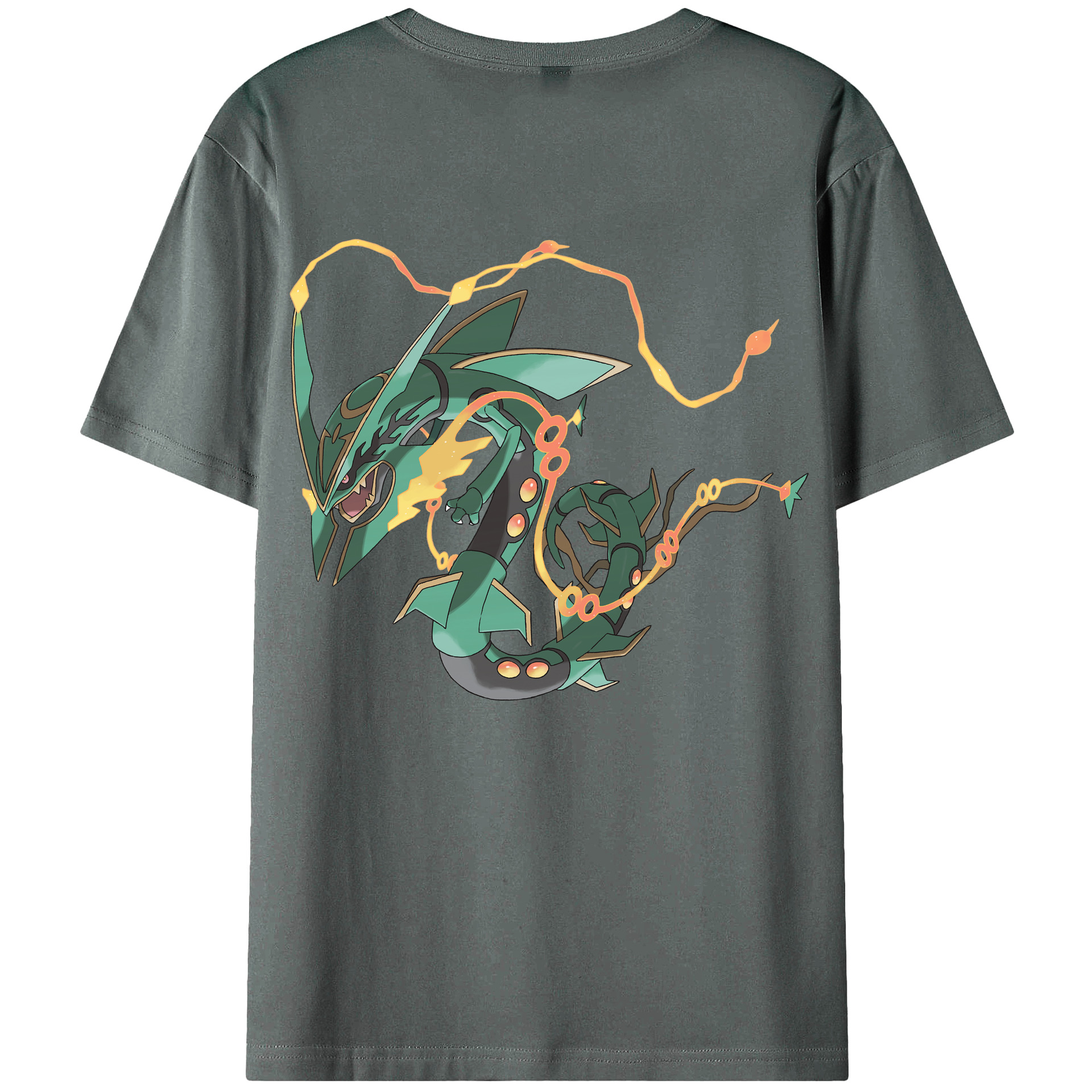 （画像用） ポケットモンスター Pokémon 綿100％ メンズ半袖Tシャツ（バックプリント） 通気性